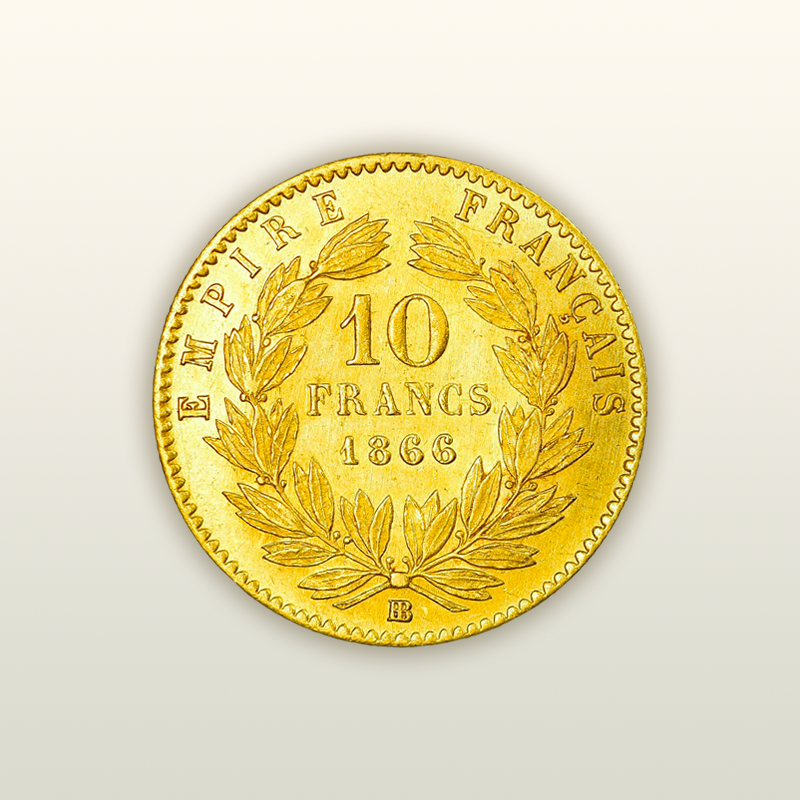 10 francs napoléon verso