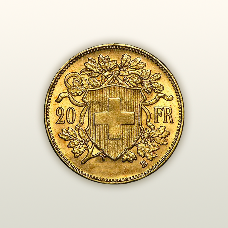 20 Francs suisse verso
