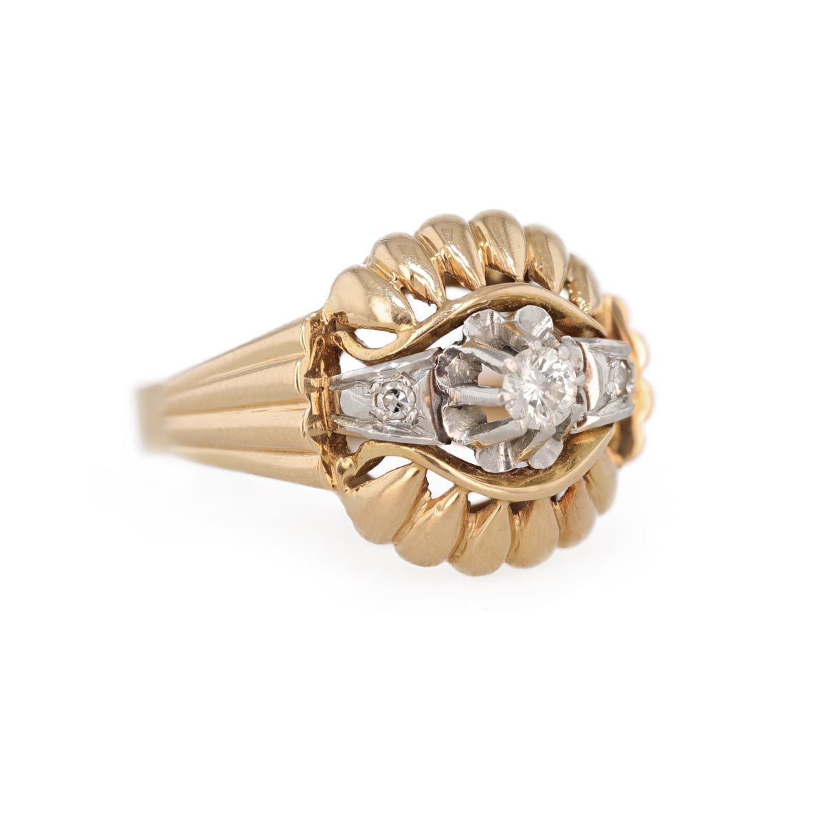 Bague diamants et platine