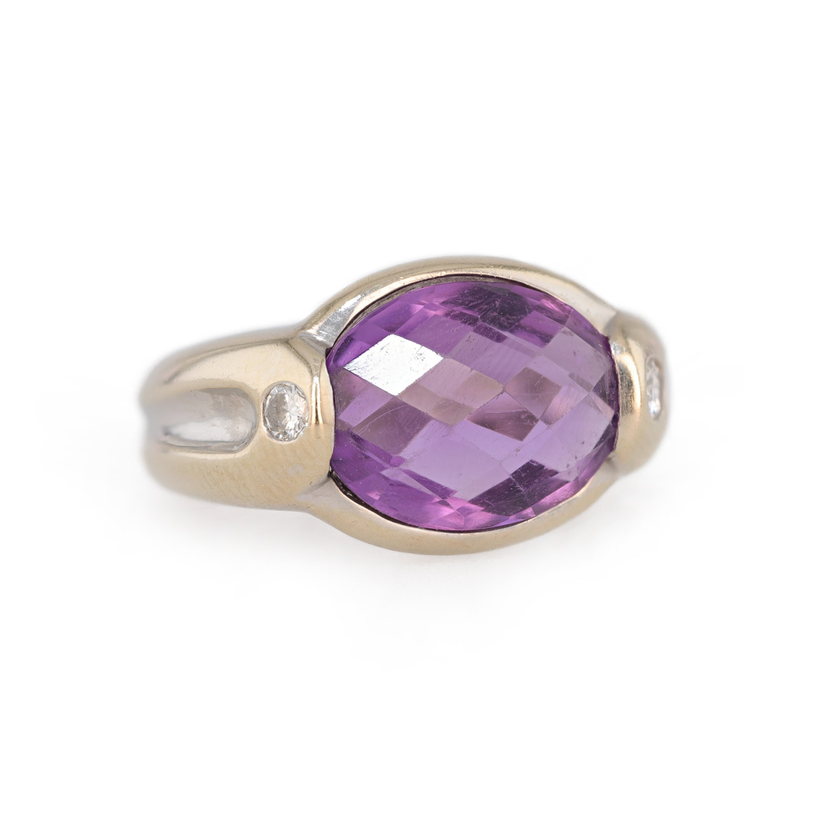 Bague améthyste et diamants