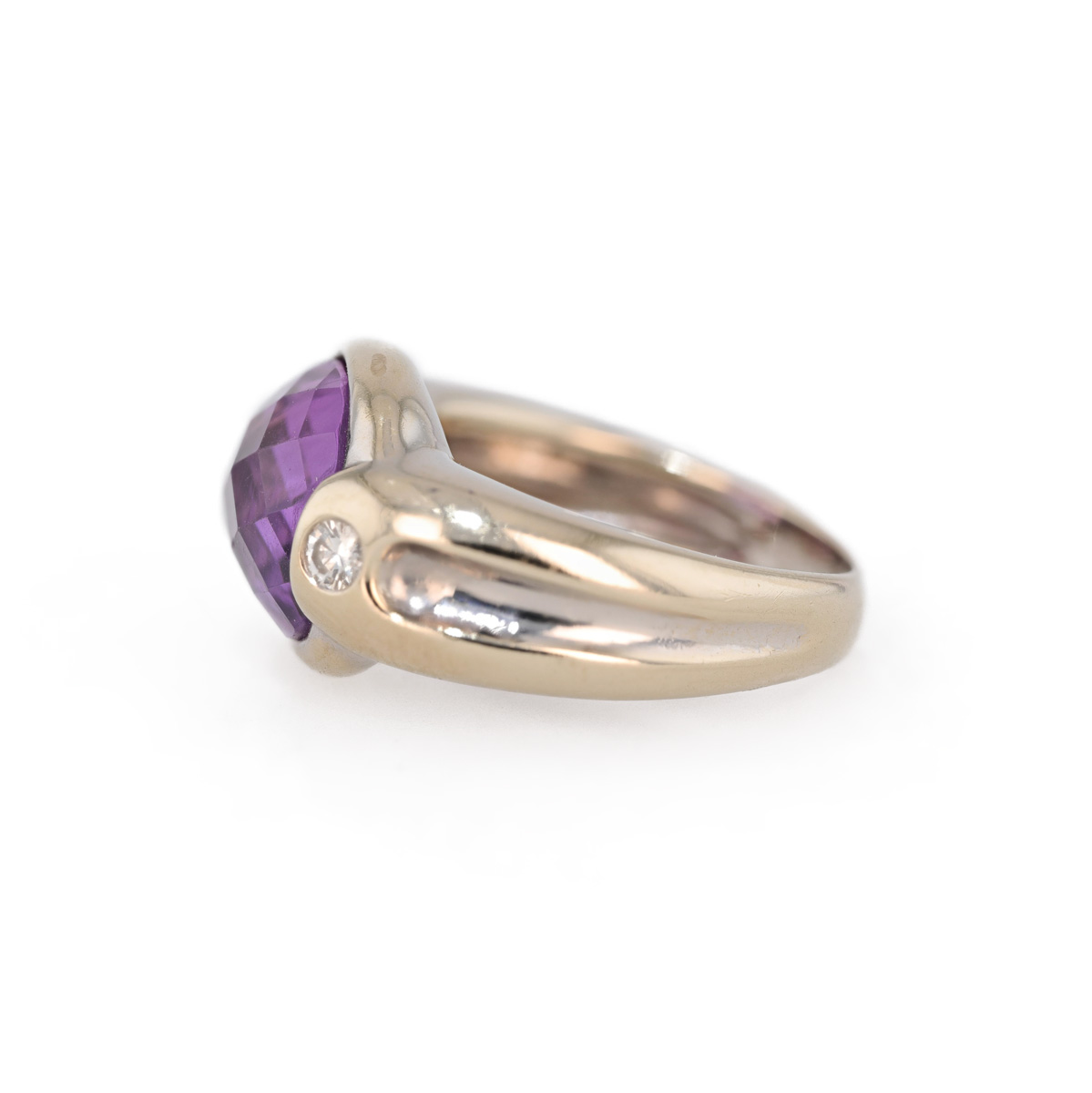 Bague améthyste et diamants