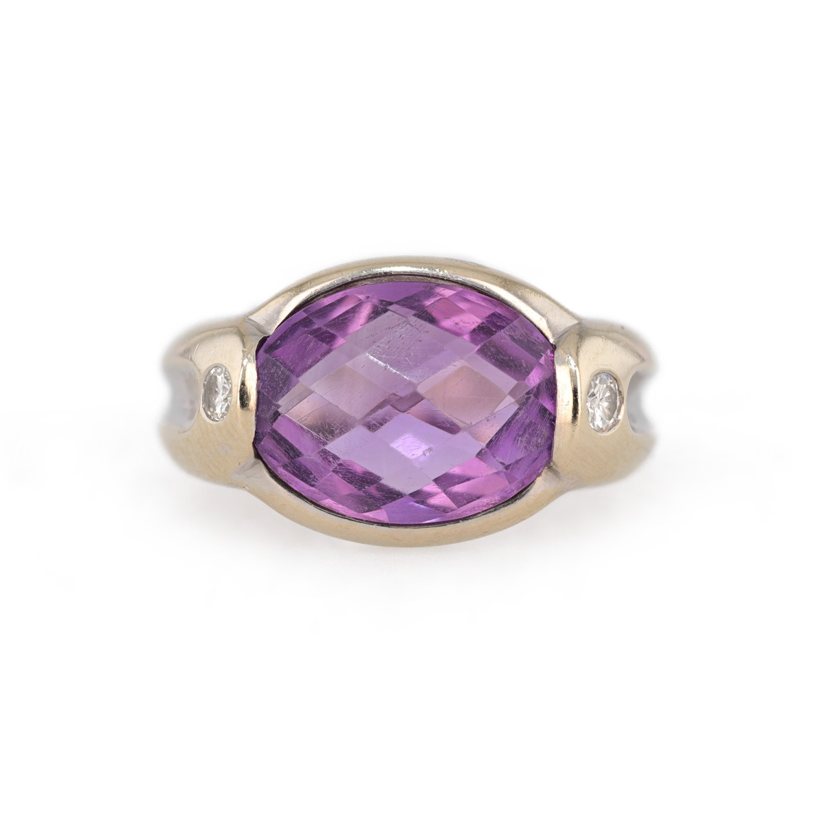 Bague améthyste et diamants