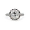 Bague solitaire diamant taille ancienne en platine